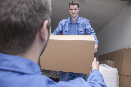 Man and van vehicle loading furniture for a home move