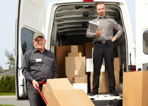 Office relocation planning in Brentcross with moving boxes and workspace setup