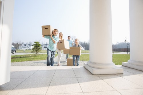 Man and van moving team in Brentcross preparing household items for transport
