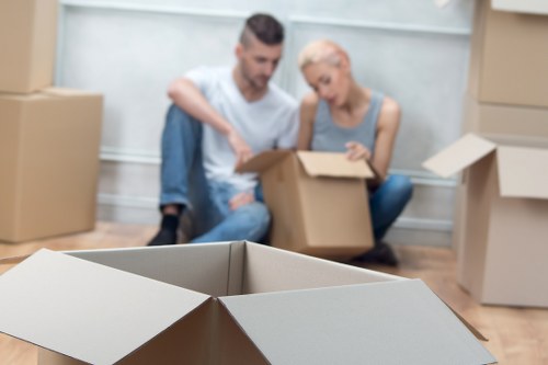 Professional Brentcross moving service handling boxes and furniture with care