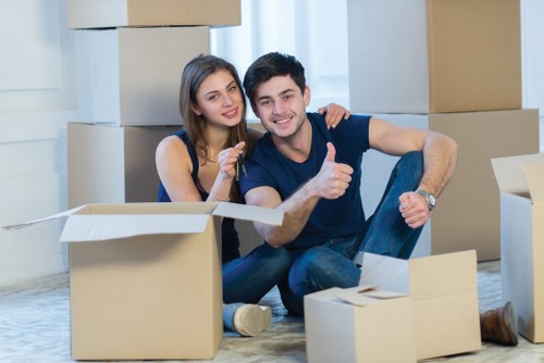 Waste and recyclable items separated for lawful disposal
