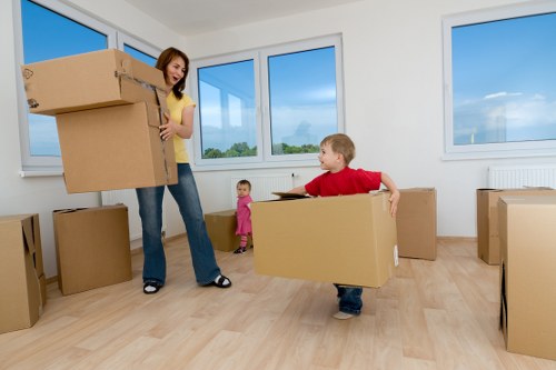 Professional team handling bulky furniture pick-up in Brentcross