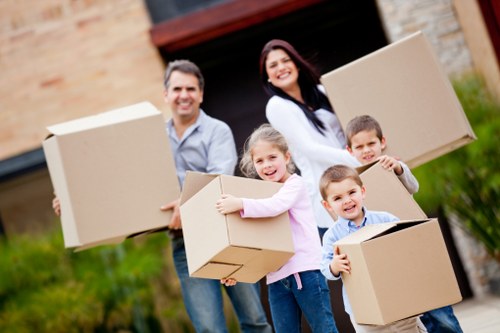 Packed removal van in Brentcross prepared for moving day