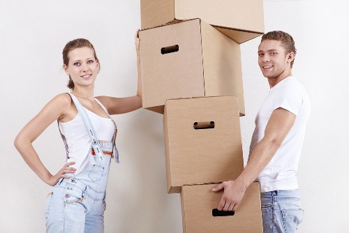 Protective wrapping used for furniture in a Brentcross apartment move