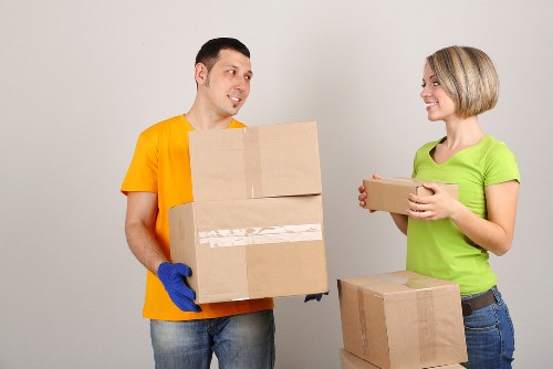 Loading office furniture and equipment for transport in Brentcross